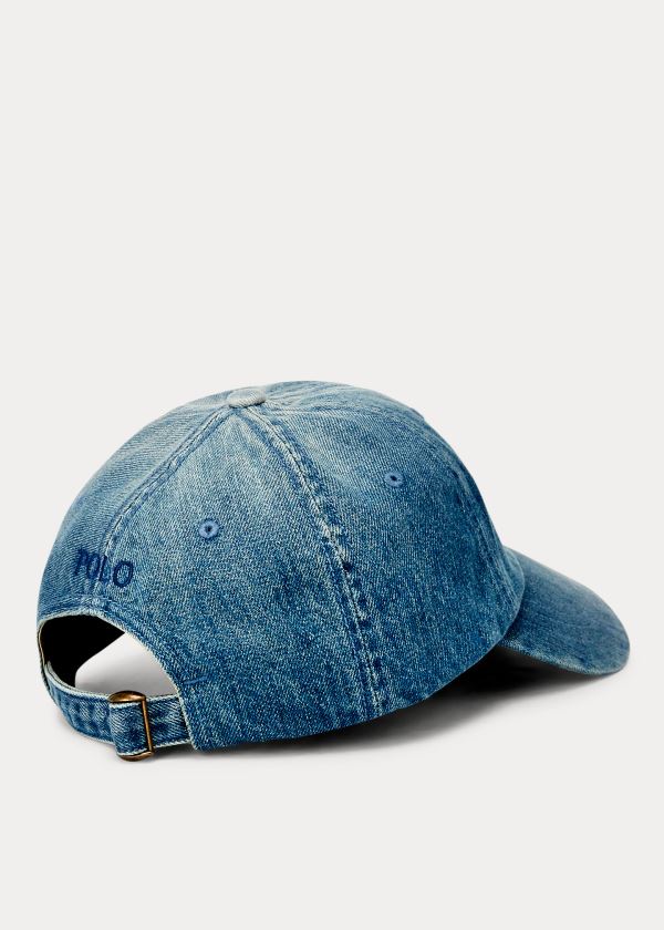 Polo Ralph Lauren Denim Baseball Kasket Herre Danmark (GRNSM8941)